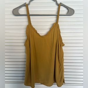 Mustard thin strapped tank top/cami